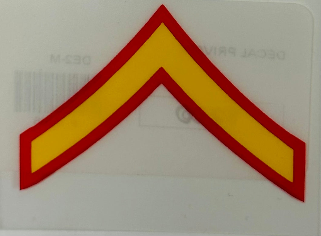 USMC E-2 PRIVATE FIRST CLASS DECAL