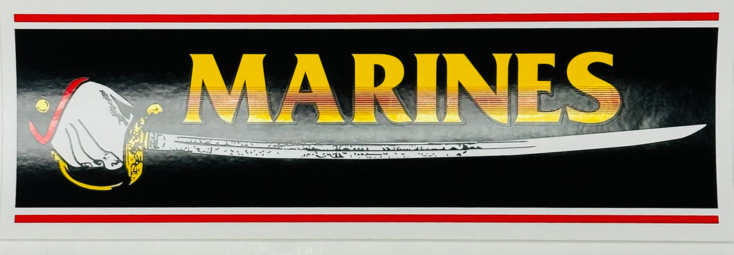 MARINES WITH WHITE GLOVE ON SWORD STICKER