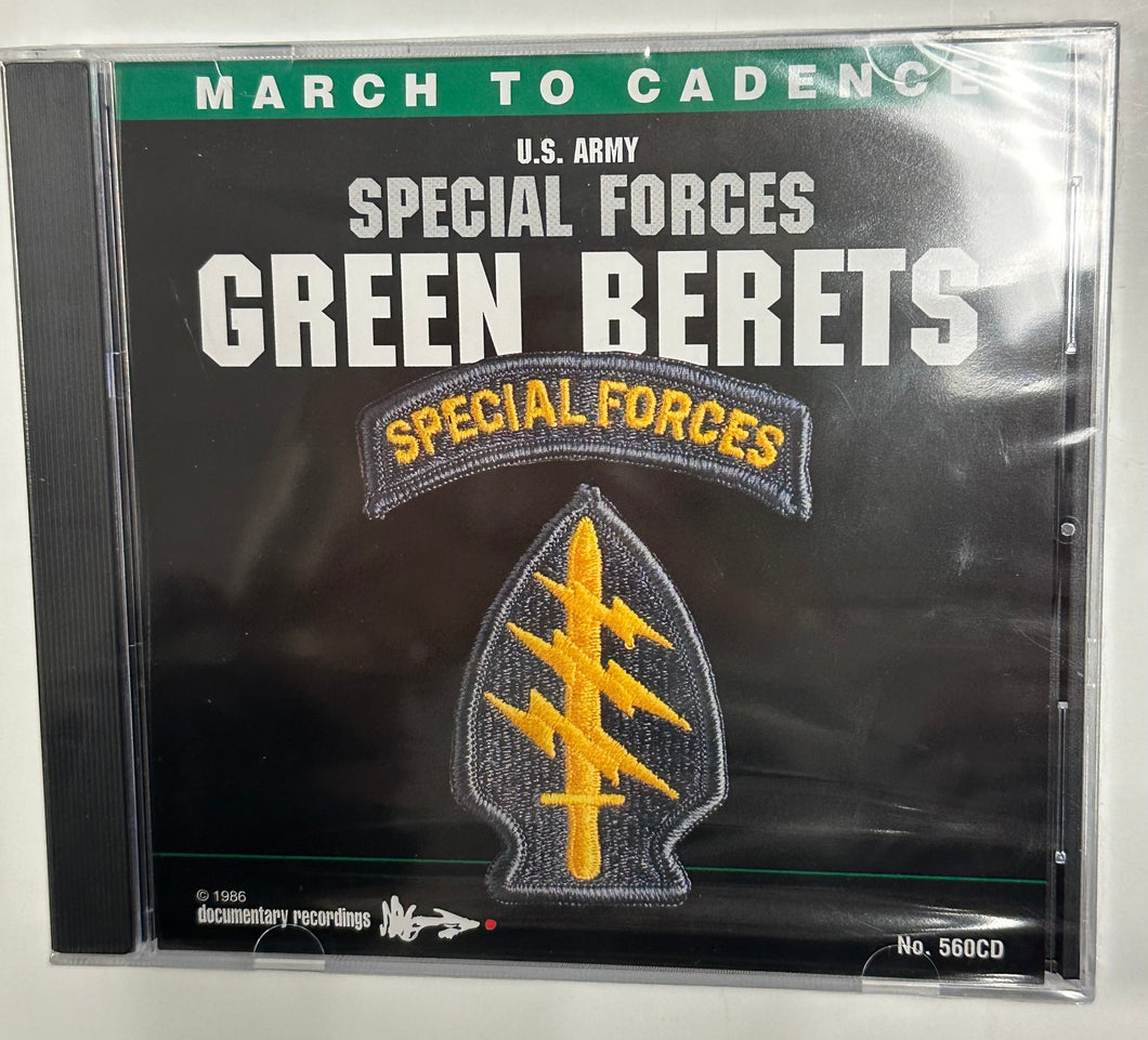 MARCH TO CADENCE U.S. ARMY SPECIAL FORCES GREEN BERETS CD