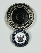 Load image into Gallery viewer, MAGNETIC COLLECTOR COIN WITH REMOVABLE US NAVY MEDALLION
