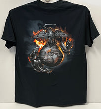 Load image into Gallery viewer, US MARINE EGA WITH FLAMES TSHIRT
