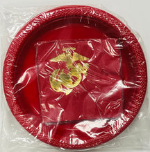 Load image into Gallery viewer, USMC EMBLEM PLASTIC DINNER PLATES
