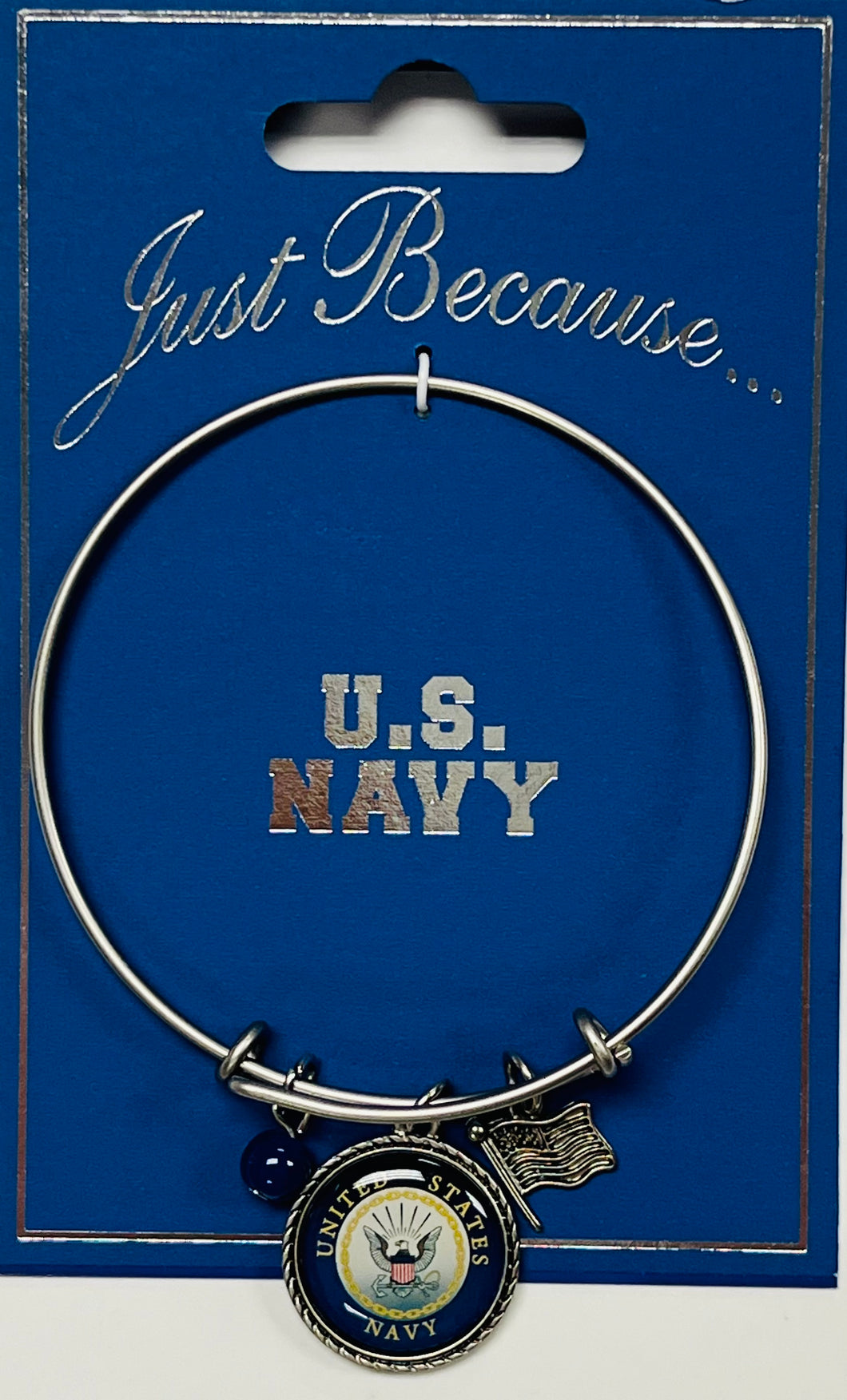 NAVY BANGLE BRACELET