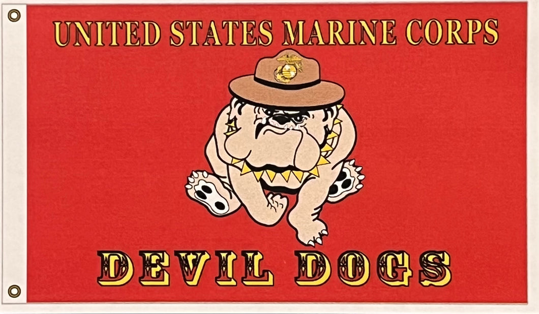 U.S. MARINE CORPS DEVIL DOGS FLAG