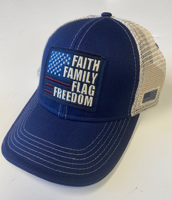 FAITH FAMILY FLAG FREEDOM CAP