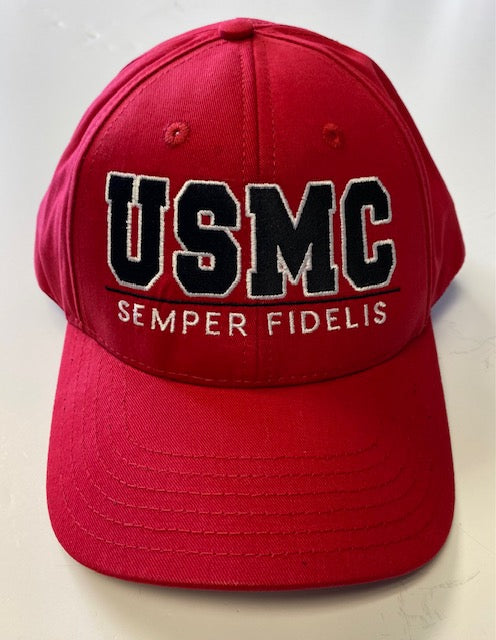 USMC SEMPER FIDELIS 3D PUFF EMBROIDERY BALL CAP