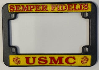 USMC MOTORCYCLE SEMPER FIDELIS LICENSE FRAME