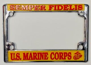 USMC MOTORCYCLE LICENSE PLATE FRAME