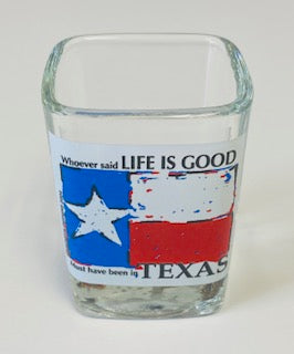 LIFE IS GOOD SQUARE SHOT GLASS