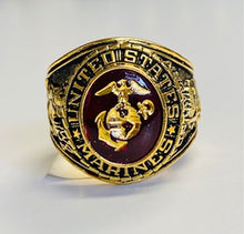 Load image into Gallery viewer, U.S. MARINE CORPS RING WITH EAGLE GLOBE AND ANCHOR
