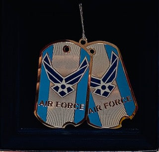 DOG TAGS AIR FORCE ORNAMENT