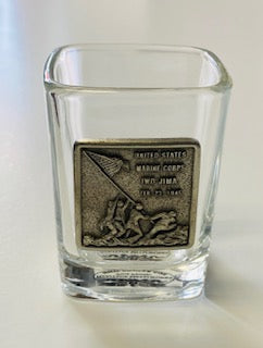 IWO JIMA MEMORIAL SQUARE SHOT GLASS